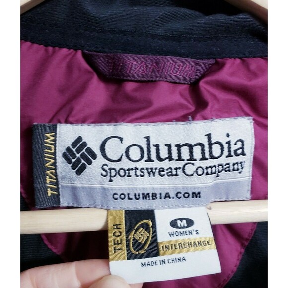 Columbia Titanium Maroon Jacket Women's size MEDIUM - Picture 6 of 7